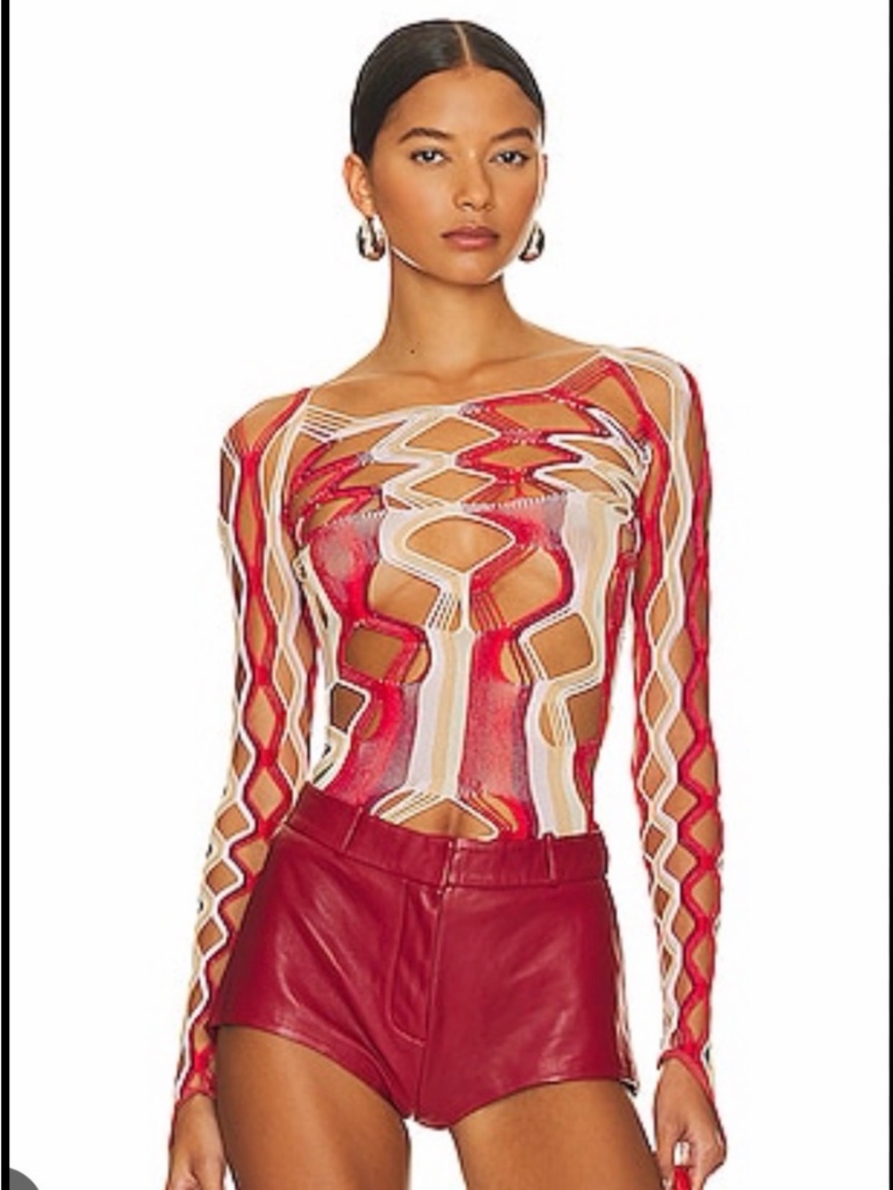 Poster Girl Long-Sleeve Mesh Top